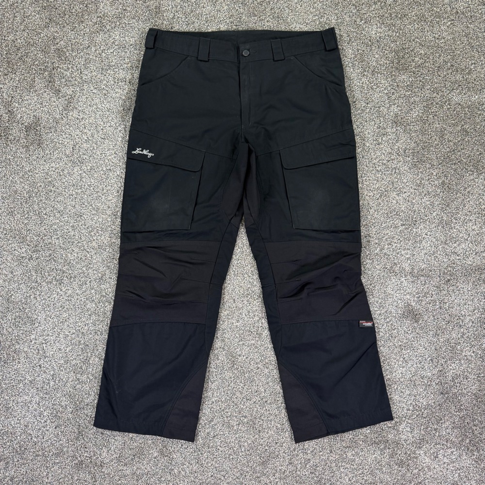 Lundhags Makke Trekking Pants Mens 56 Fits 38x30 Black Schoeller Dynamic Outdoor